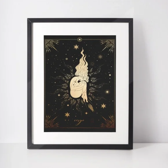 Virgo Wall Art Celestial Zodiac Print Poster Unframed - Picture 6 of 16